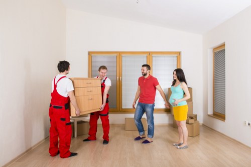 Packed household items prepared safely for relocation in Preston