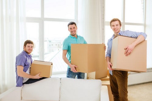 Loading furniture into a van for a Preston house move