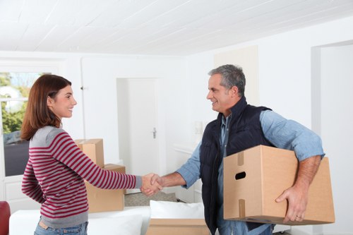 Charity donation items prepared for reuse after storage