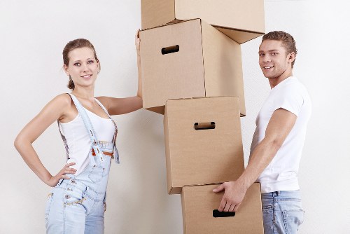 Moving day furniture storage solution in Preston with sofas and tables protected